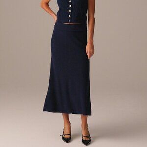 J. Crew Navy Blue Maxi Skirt